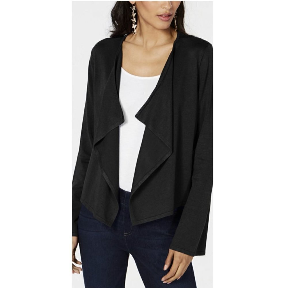 NWT Thalia Sodi Black Open Front Cardigan Jacket